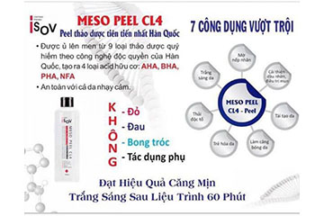 Liệu trình Peel da thảo dược thiên nhiên Meso Peel CL4
